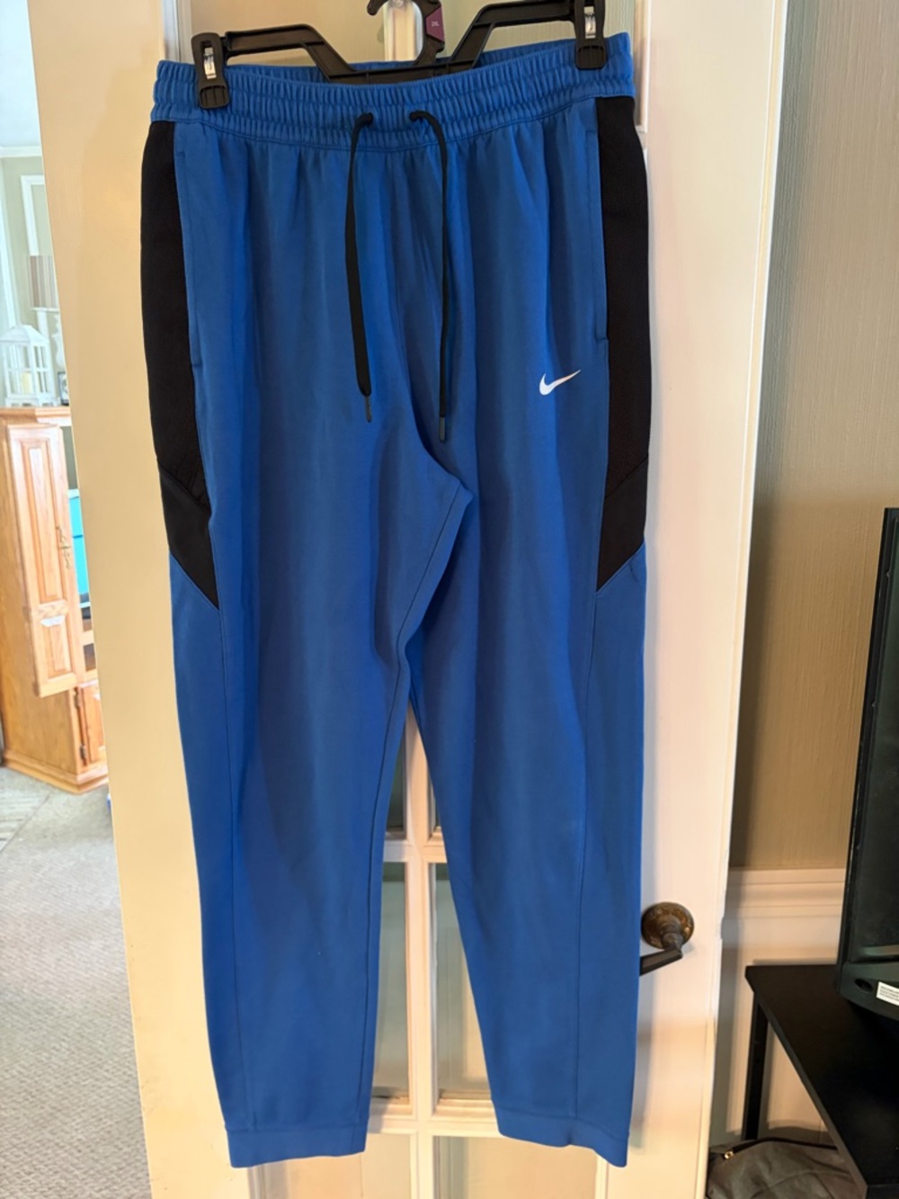 Nike Royal Blue Dri-FIT Sweatpants with white Logo